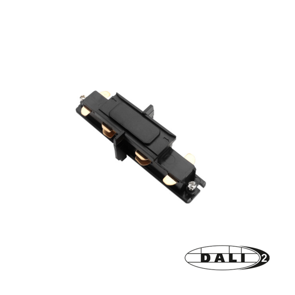 Luxar Luxar 3-Fase Rail DALI I-Vorm Connector Zwart