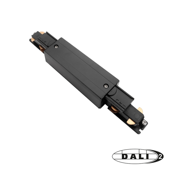Luxar Luxar 3-Fase Rail DALI I-Vorm Connector Zwart