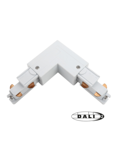 Luxar 3 Fase Rail DALI L-Vorm Connector Inside Wit