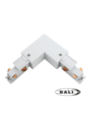 Luxar 3 Fase Rail DALI L-Vorm Connector Outside Wit