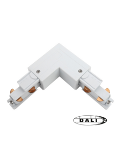Luxar 3 Fase Rail DALI L-Vorm Connector Outside Wit