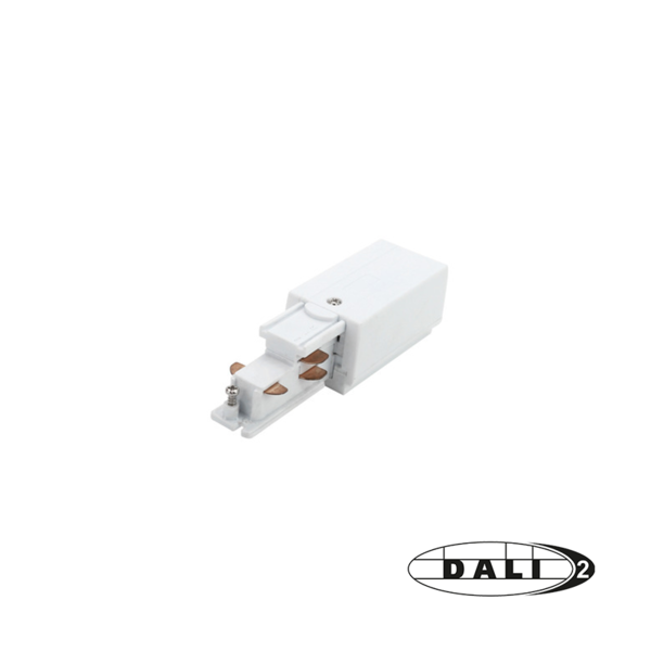 Luxar Luxar 3-Fase Rail DALI Power Connector Links Wit