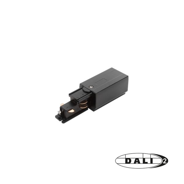 Luxar Luxar 3-Fase Rail DALI Power Connector Rechts Zwart