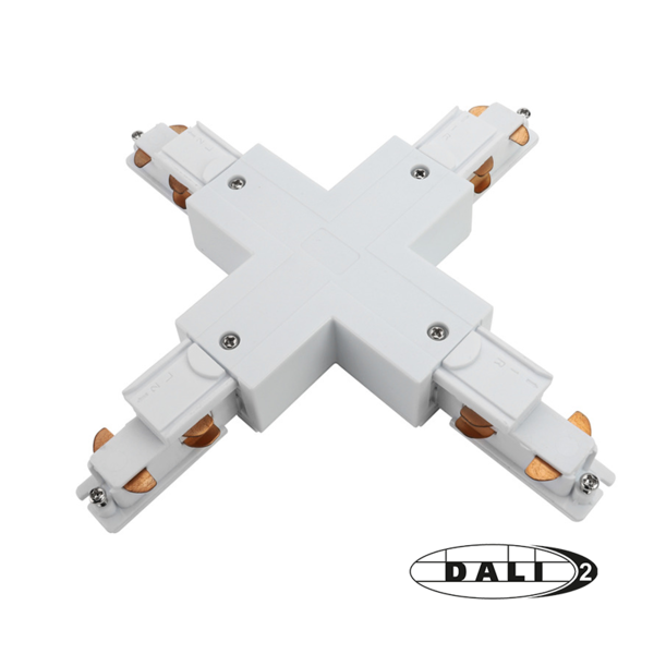 Luxar Luxar 3-Fase Rail DALI X-Vorm Connector Wit