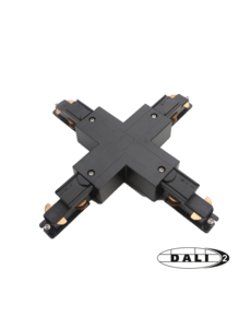 Luxar 3 Fase Rail DALI X-Vorm Connector Zwart