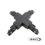 Luxar Luxar 3-Fase Rail DALI X-Vorm Connector Zwart