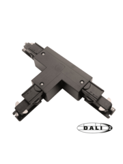 Luxar 3 Fase Rail DALI T-Vorm Connector Left Outside Zwart