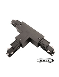 Luxar 3 Fase Rail DALI T-Vorm Connector Left Outside Zwart