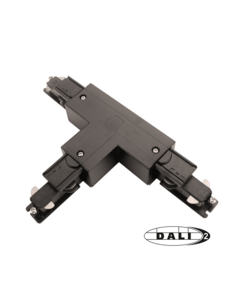 Luxar 3 Fase Rail DALI T-Vorm Connector Right Outside Zwart