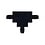 Luxar Luxar Inbouw 3 Fase T-Vorm Connector Right-1 Zwart