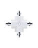 Luxar Inbouw 3 Fase X-Vorm Connector Wit