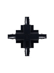 Luxar Inbouw 3 Fase X-Vorm Connector Zwart