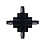 Luxar Luxar Inbouw 3 Fase X-Vorm Connector Zwart