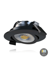 Luxar Slim-Fit LED Inbouwspot IP65 6W CCT Dimbaar Zwart