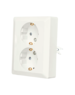Luxar Wandcontactdoos Half Opbouw 2-Voudig Geaard Wit