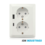 ION INDUSTRIES Luxar Wandcontactdoos Half Opbouw 2-Voudig Geaard met USB-A & USB-C Wit