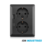 Luxar Luxar Wandcontactdoos Half Opbouw 2-Voudig Geaard met USB-A & USB-C Mat Zwart
