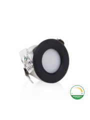 Luxar LED Mini Inbouwspot 1.5W Dimbaar Zwart Dim to Warm 230V IP44