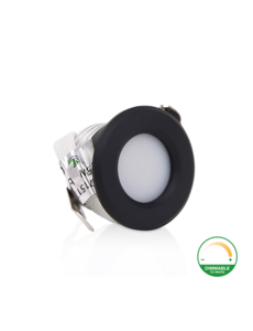 Luxar LED Mini Inbouwspot 1.5W Dimbaar Zwart Dim to Warm 230V IP44