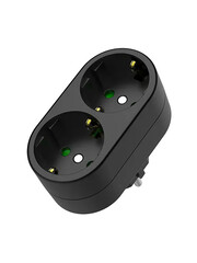 Luxar Verdeelstekker + RA 2V verticaal zwart