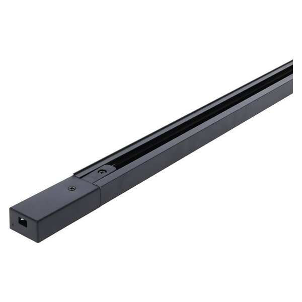 Luxar 1-FASE RAIL 1 Meter Zwart incl. voeding en eindkap