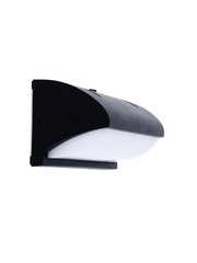 Luxar IP54 Led bulkhead 12W Zwart 4000K dag/nachtsensor