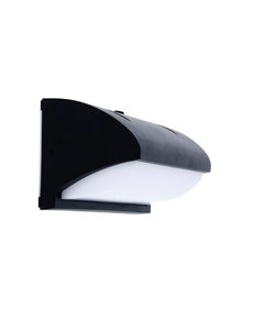 Luxar IP54 Led bulkhead 12W Zwart 3000K dag/nachtsensor