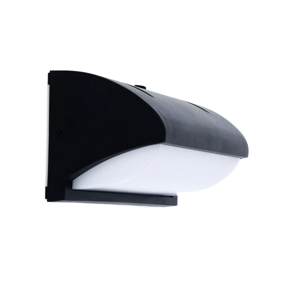 Luxar IP54 Led bulkhead 12W Zwart 3000K daglichtsensor