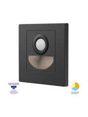 Braytron Inbouw Steplight met Bewegingssensor 1,5W CCT Zwart
