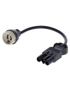 Luxar GU10 Fitting met 3-SWP Connector Zwart