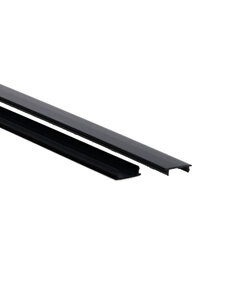 Luxar Inbouw 3 Fase Blindplaat 1m Zwart