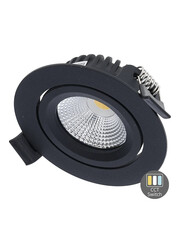Luxar Slim-Fit LED Inbouwspot IP65 6W Dimbaar CCT-Switch Zwart