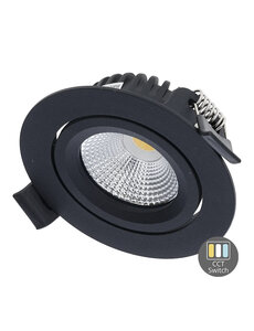 Luxar Slim-Fit LED Inbouwspot IP65 6W Dimbaar CCT-Switch Zwart
