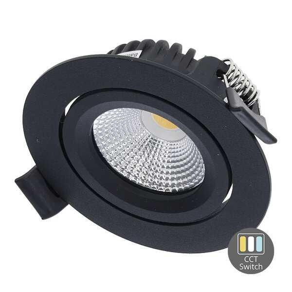 Luxar Luxar Slim-Fit LED Inbouwspot IP65 6W Dimbaar CCT-Switch Zwart