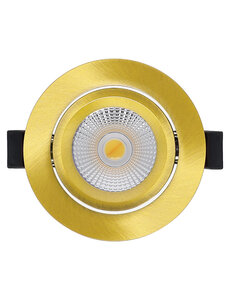 Luxar Slim-Fit LED Inbouwspot IP65 6W Dimbaar CCT-Switch Messing CRI90