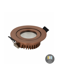 Luxar Slim-Fit LED Inbouwspot IP65 6W Dimbaar CCT-Switch Brons CRI90