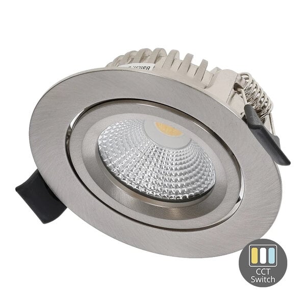 Luxar Luxar Slim-Fit LED Inbouwspot IP65 6W Dimbaar CCT-Switch Zilver CRI90