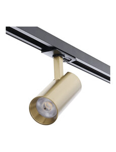 Luxar 1 Fase Railspot 10W CCT-Switch messing Dimbaar CRI90