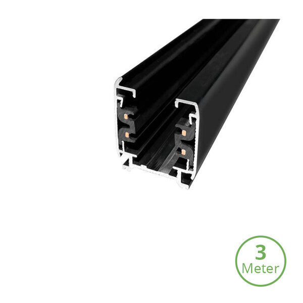 Luxar Luxar 3-Fase Rail 3 m Zwart