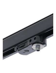 Luxar 3 Fase Rail pendel adapter Zwart 7cm