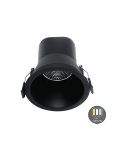 Luxar LED Inbouwspot 9W Dimbaar CCT-Switch Zwart