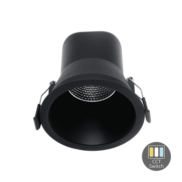 Luxar Luxar LED Inbouwspot 9W Dimbaar CCT-Switch Zwart