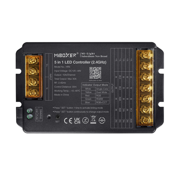 MiBoxer/Mi-Light Luxar LEDstrip Controller 5-in-1 Zwart