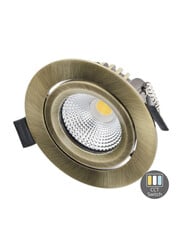 Luxar Varda Slim-Fit LED Inbouwspot IP65 CCT 4W/6W Triac Dimbaar Brons