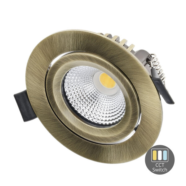 Luxar Luxar Varda Slim-Fit LED Inbouwspot IP65 CCT 4W/6W Triac Dimbaar Brons