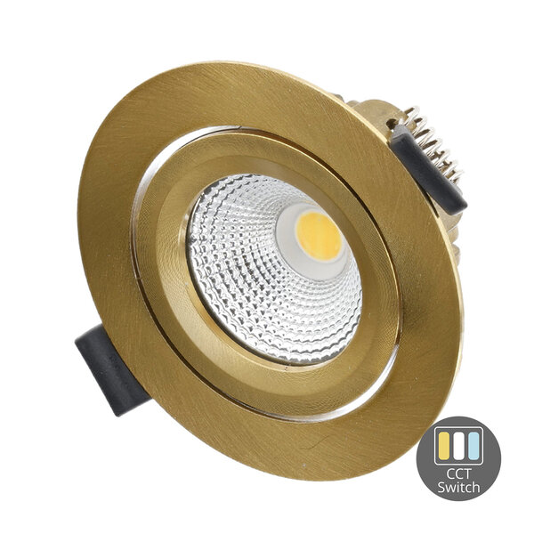Luxar Luxar Varda Slim-Fit LED Inbouwspot IP65 CCT 4/6W Dimbaar Messing