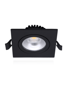 Luxar LED Inbouwspot Slim-Fit 6W IP65 CCT-Switch Dimbaar Zwart
