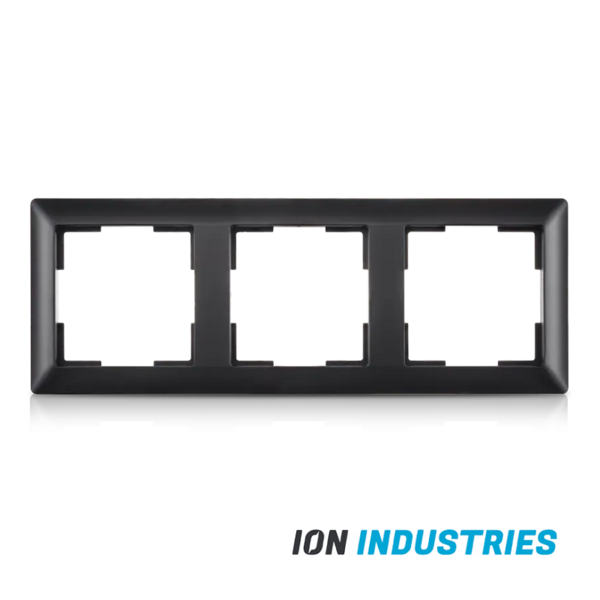 ION INDUSTRIES Afdekraam 3-Voudig J1 Matzwart 224x80mm