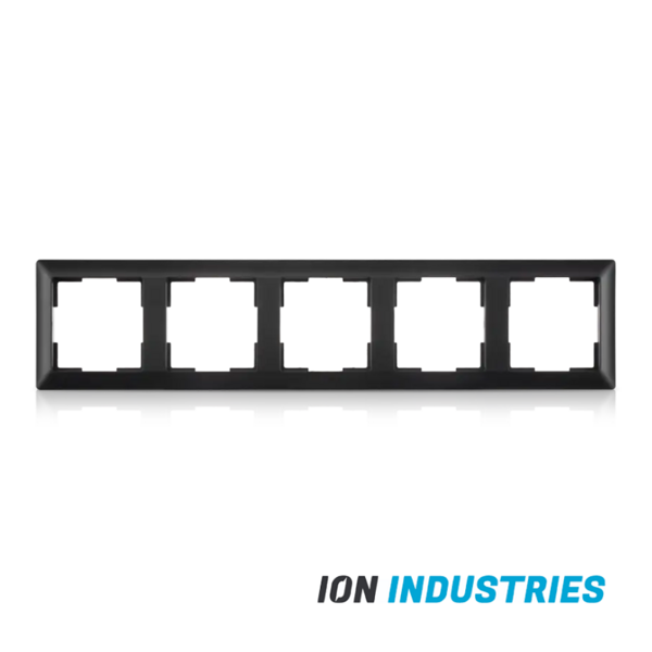 ION INDUSTRIES Afdekraam 5-Voudig J1 Matzwart 366x80mm
