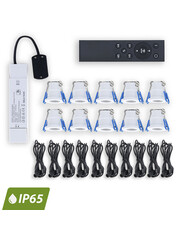 Luxar Inbouwspots Set 10 Stuks 12V IP65 met Afstandsbediening Wit